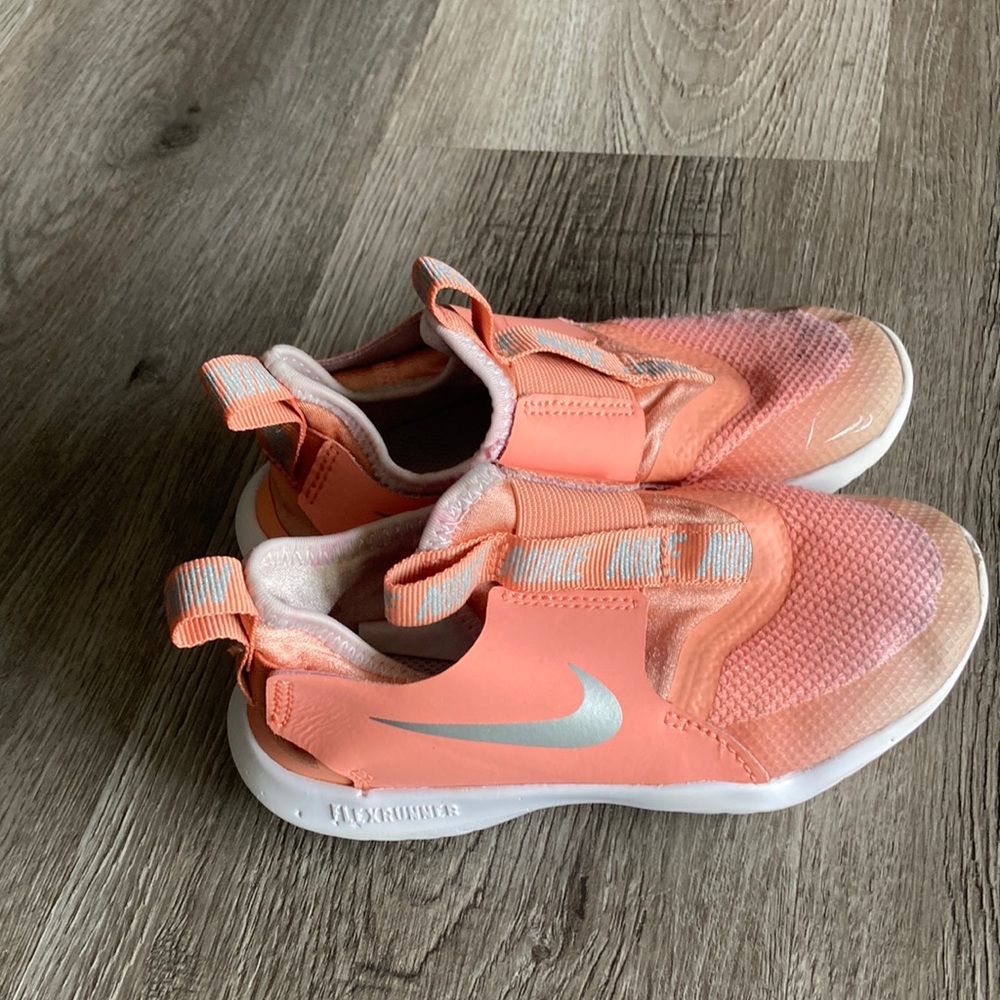 Nike Orange Sneakers with Elastic Straps and Mesh Upper